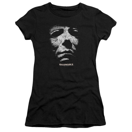 Halloween Ii - Mask - Short Sleeve Junior Sheer - Black T-shirt
