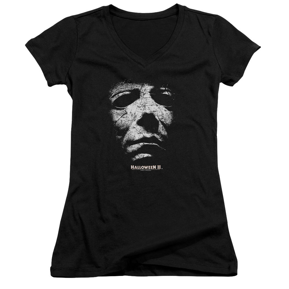 Halloween Ii - Mask - Junior V-neck - Black - Sm - Black