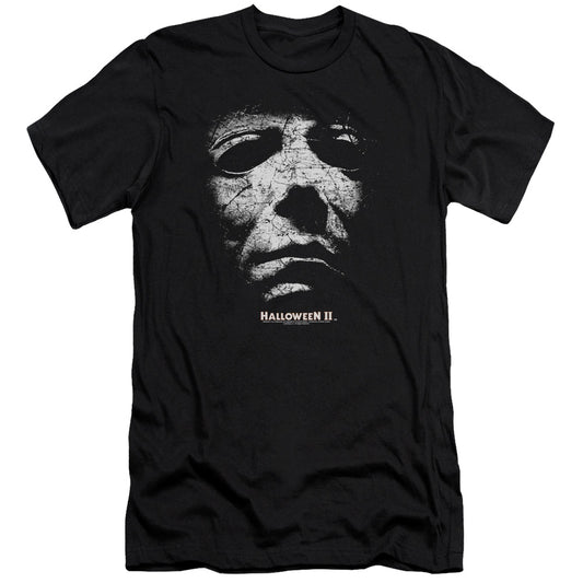 Halloween Ii - Mask-premuim Canvas Adult Slim Fit 30/1 - Black