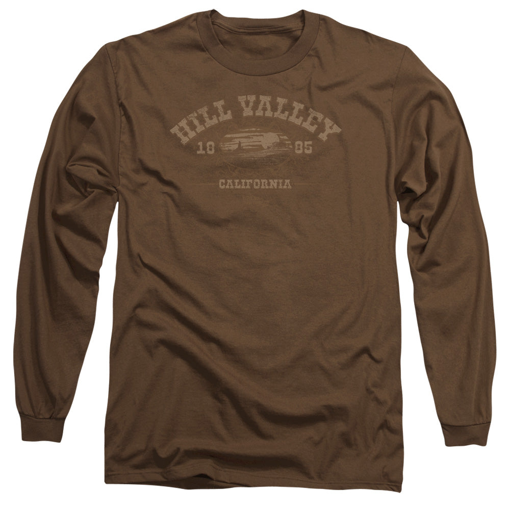 Back To The Future Iii - Hill Valley 1885 - Long Sleeve Adult 18/1 - Coffee - Sm - Coffee T-shirt
