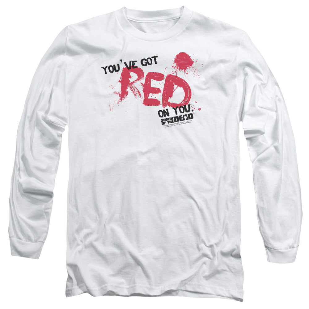 Shaun Of The Dead - Red On You - Long Sleeve Adult 18/1 - White T-shirt