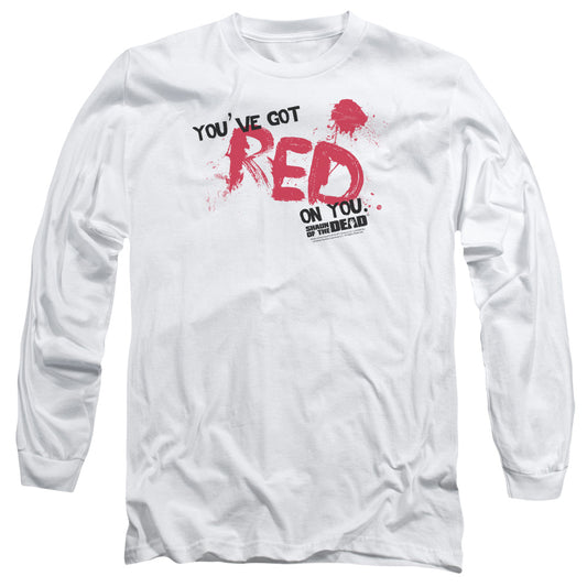 Shaun Of The Dead - Red On You - Long Sleeve Adult 18/1 - White T-shirt
