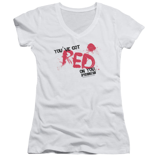 Shaun Of The Dead - Red On You - Junior V-neck - White