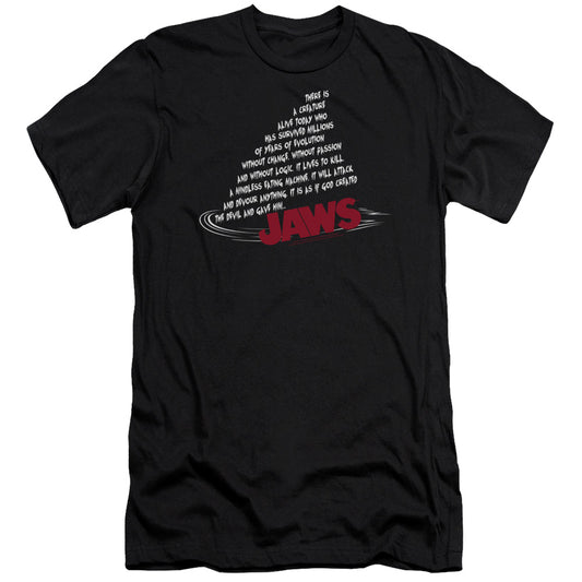 Jaws - Dorsal Text-premuim Canvas Adult Slim Fit 30/1 - Black