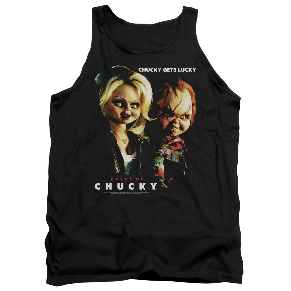 Bride Of Chucky - Chucky Gets Lucky - Adult Tank - Black - Sm - Black