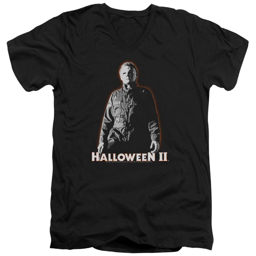 Halloween Ii - Michael Myers - Short Sleeve Adult V-neck 30/1 - Black T-shirt