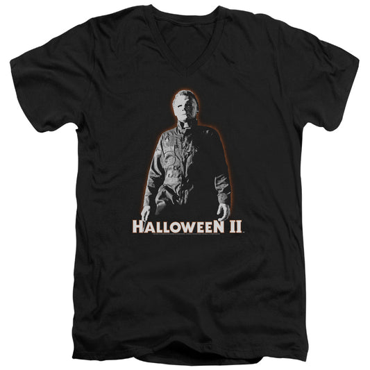 Halloween Ii - Michael Myers - Short Sleeve Adult V-neck 30/1 - Black T-shirt