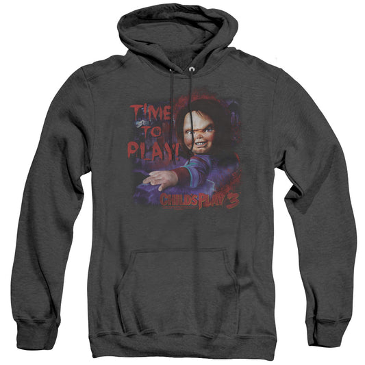 Childs Play 3 - Time To Play - Adult Heather Hoodie - Black