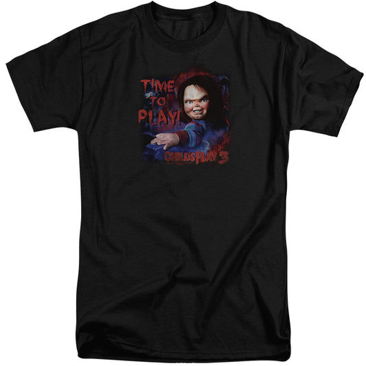 Childs Play 3 - Time To Play - Short Sleeve Adult Tall - Black - Xl - Black T-shirt