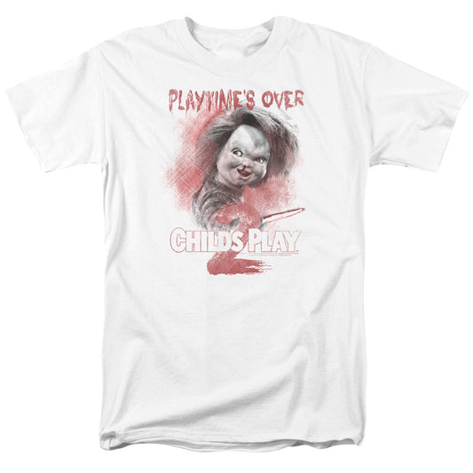Childs Play 2 - Playtimes Over - Short Sleeve Adult 18/1 - White T-shirt