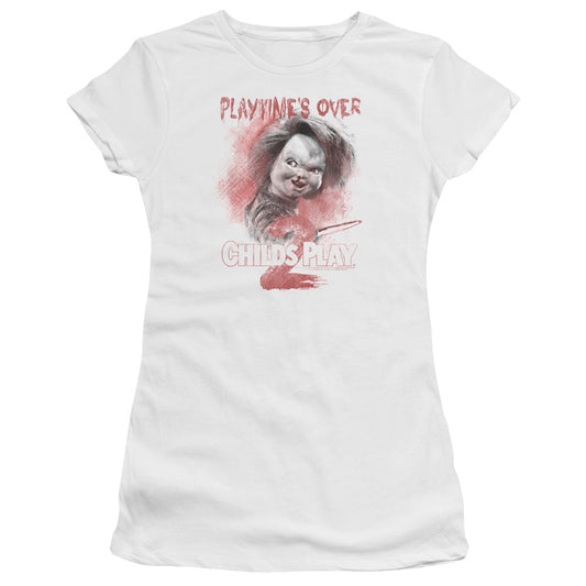 Childs Play 2 - Playtimes Over - Short Sleeve Junior Sheer - White - Sm - White T-shirt