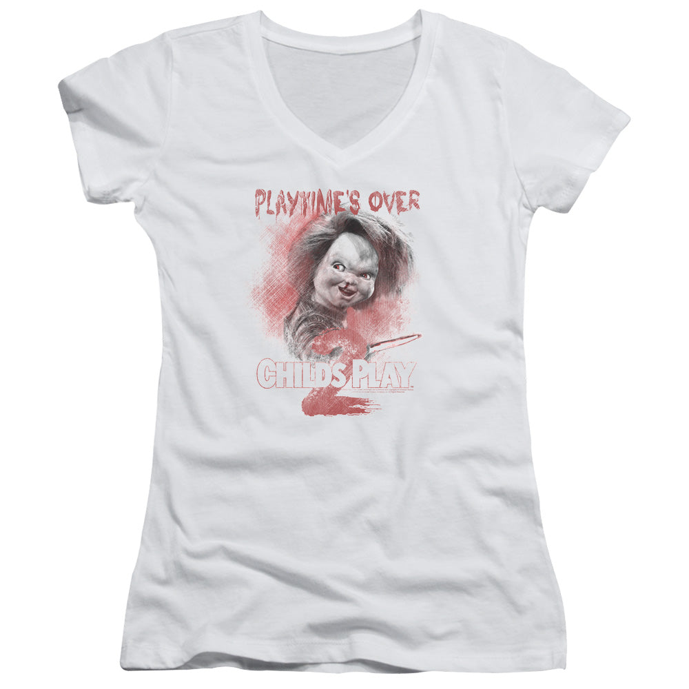 Childs Play 2 - Playtimes Over - Junior V-neck - White - Sm - White