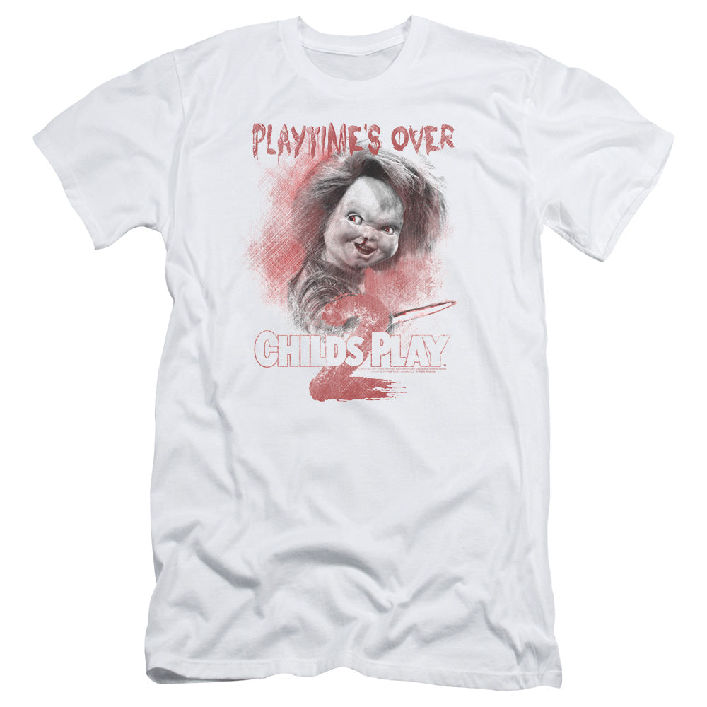 Childs Play 2 - Playtimes Over - Short Sleeve Adult 30/1 - White - Sm - White T-shirt