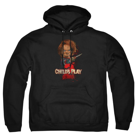 Childs Play 2 - Heres Chucky - Adult Pull-over Hoodie - Black