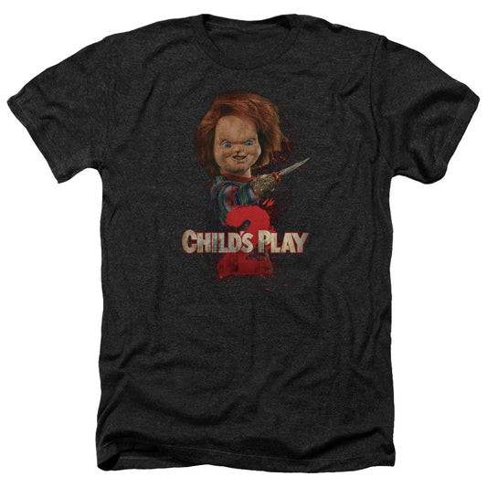Childs Play 2 - Heres Chucky - Adult Heather - Black