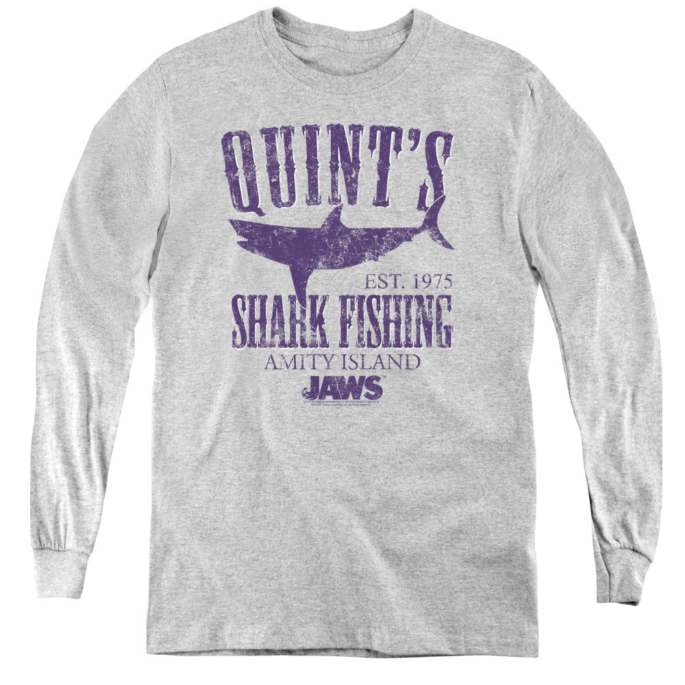 Jaws - Quints - Youth Long Sleeve Tee - Athletic Heather