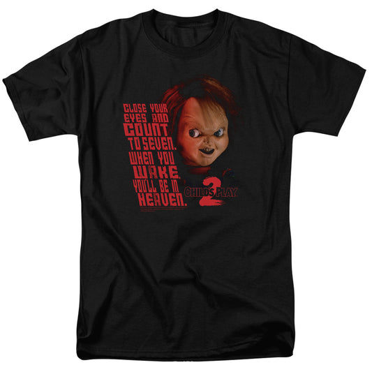 Childs Play 2 - In Heaven - Short Sleeve Adult 18/1 - Black T-shirt
