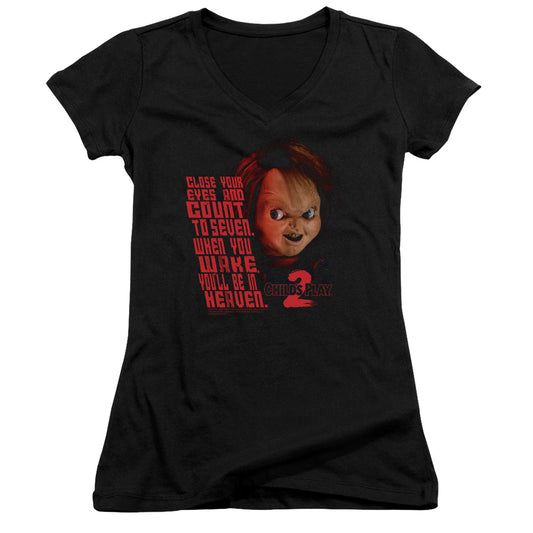 Childs Play 2 - In Heaven - Junior V-neck - Black - Sm - Black