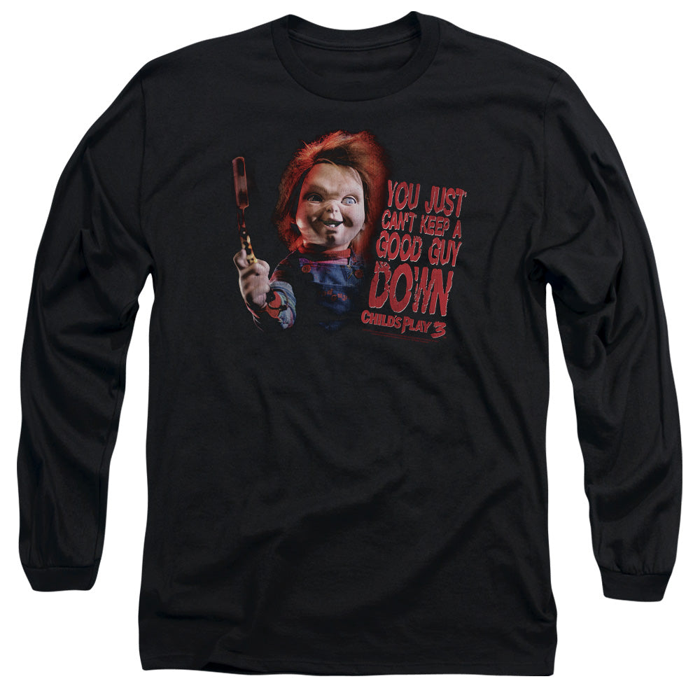 Childs Play 3 - Good Guy - Long Sleeve Adult 18/1 - Black - Sm - Black T-shirt