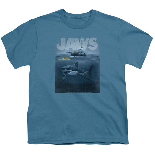 Jawshort Sleeveilhouette-s - S Youth 18/1 - Slate T-shirt