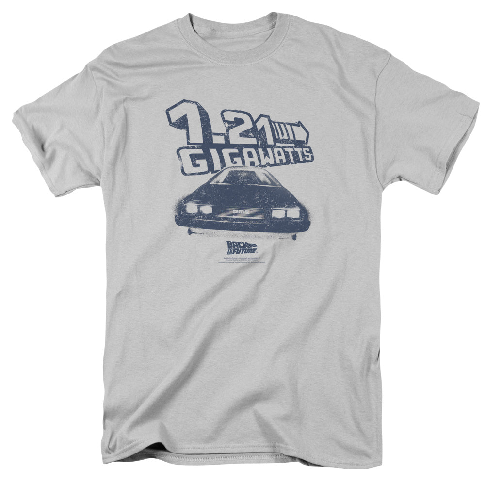 Back To The Future - Gigawatts - Short Sleeve Adult 18/1 - Silver - Sm - Silver T-shirt