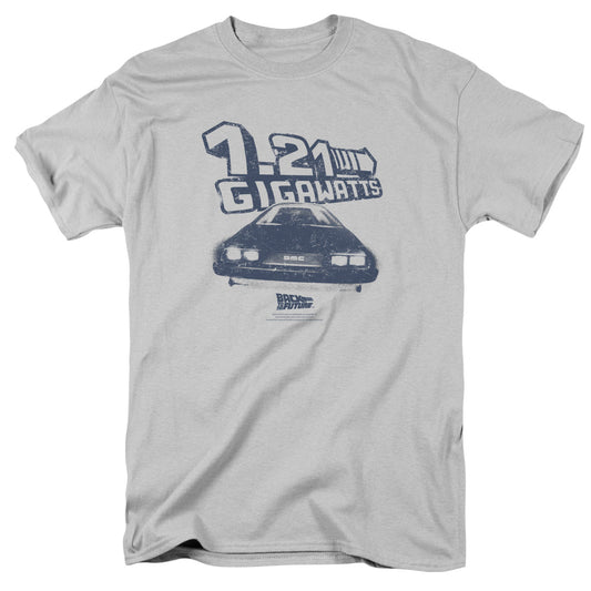Back To The Future - Gigawatts - Short Sleeve Adult 18/1 - Silver - Sm - Silver T-shirt