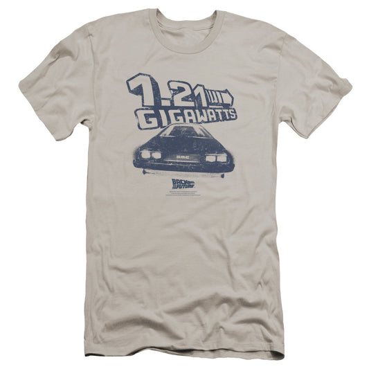 Back To The Future - Gigawatts-premuim Canvas Adult Slim Fit 30/1 - Silver