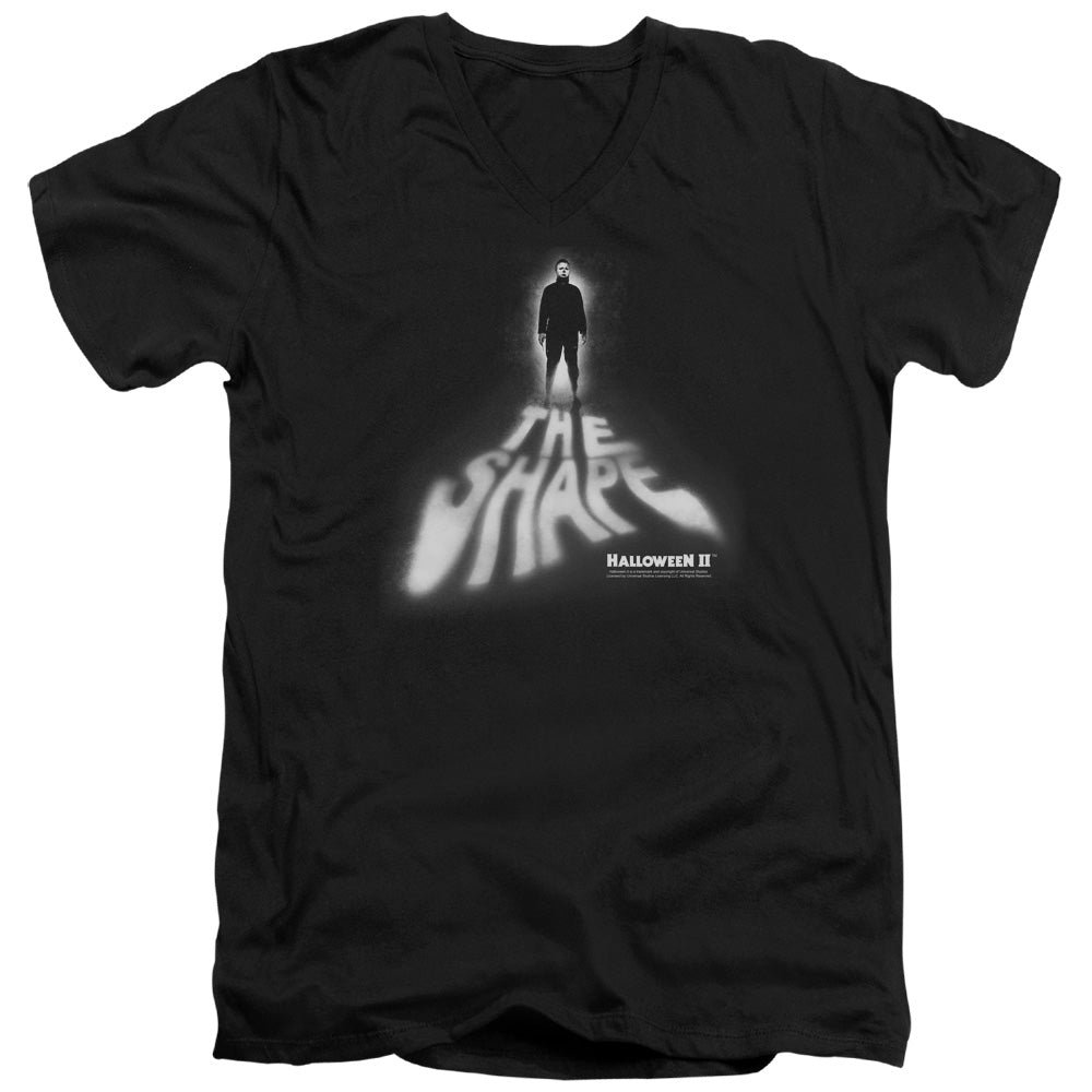 Halloween Ii - The Shape - Short Sleeve Adult V-neck 30/1 - Black T-shirt