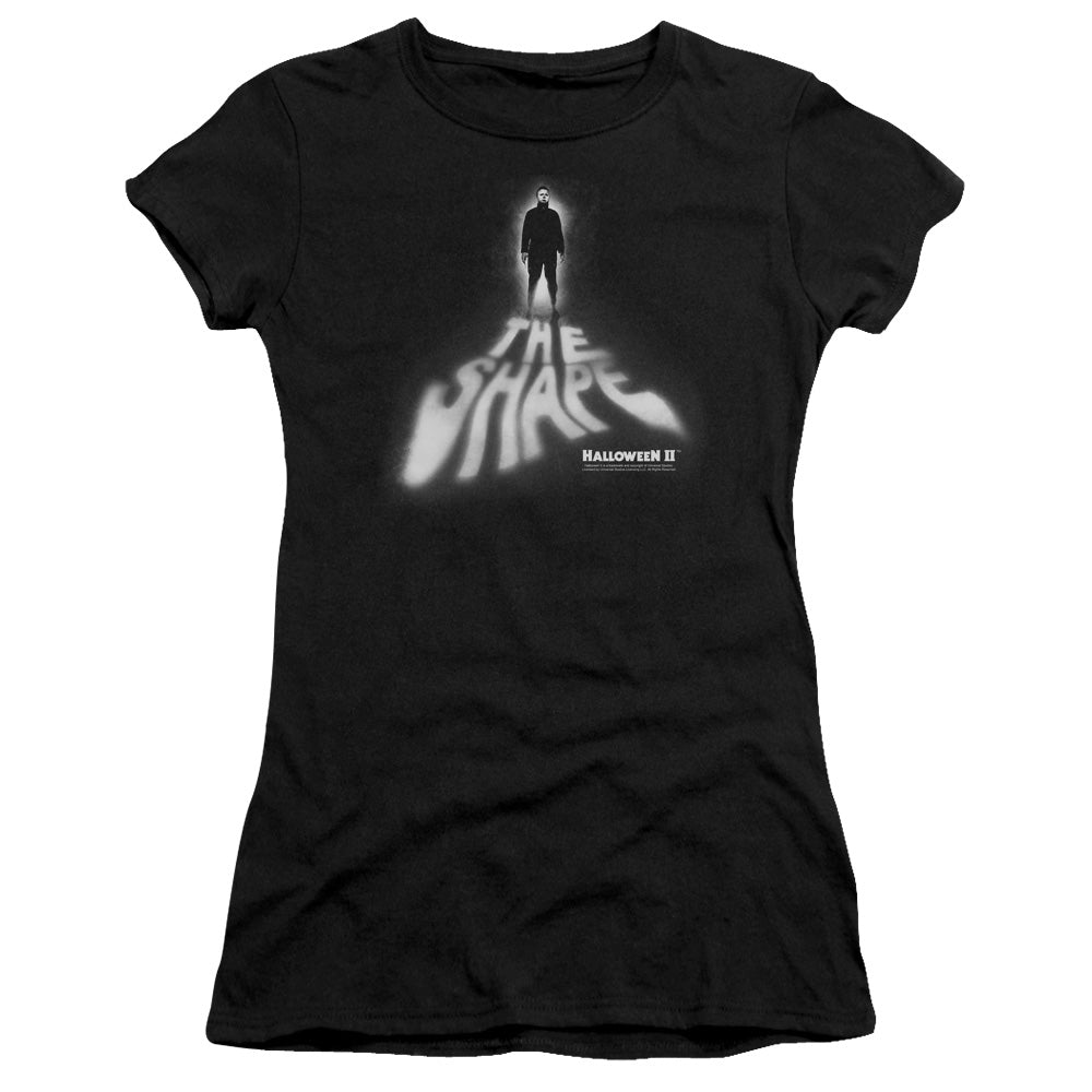 Halloween Ii - The Shape - Short Sleeve Junior Sheer - Black - Md - Black T-shirt