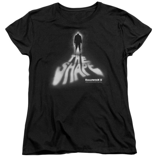 Halloween Ii - The Shape - Short Sleeve Womens Tee - Black - Sm - Black T-shirt
