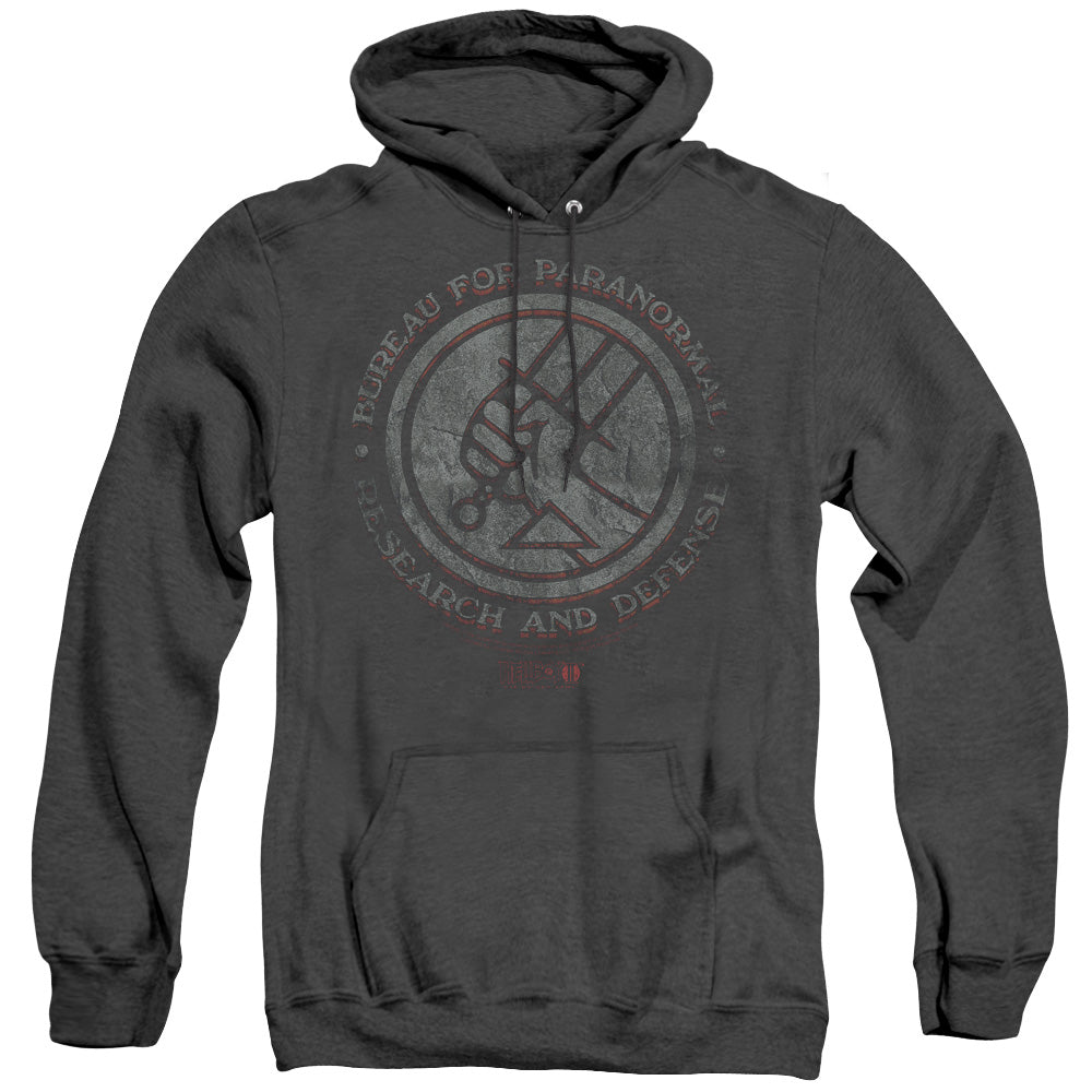 Hellboy Ii - Bprd Stone - Adult Heather Hoodie - Black