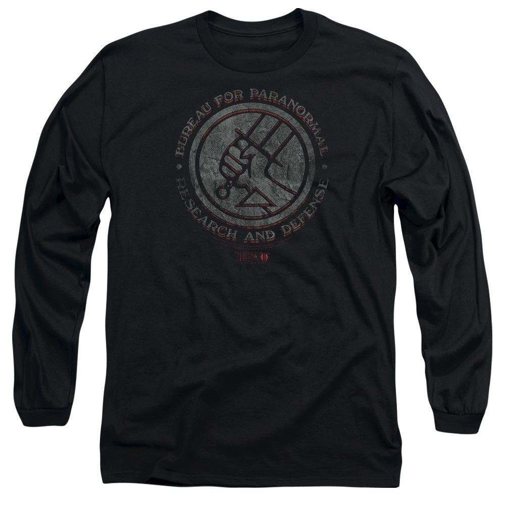 Hellboy Ii - Bprd Stone - Long Sleeve Adult 18/1 - Black T-shirt