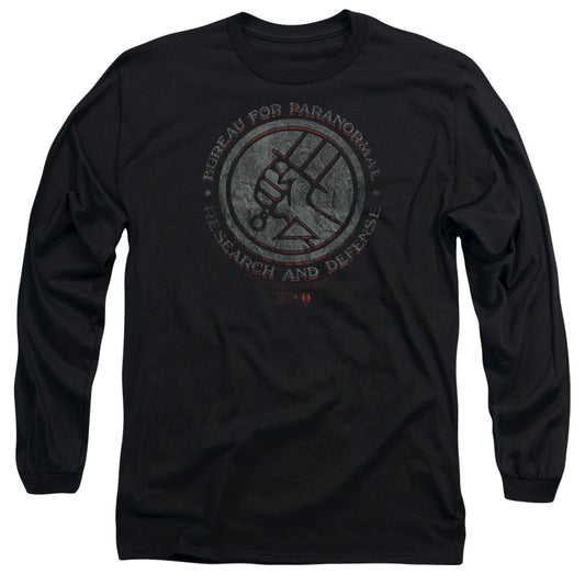 Hellboy Ii - Bprd Stone - Long Sleeve Adult 18/1 - Black T-shirt
