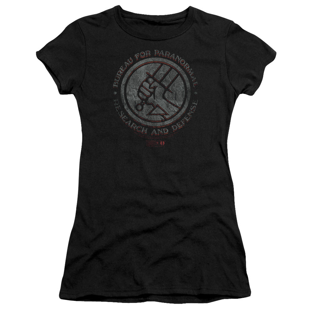 Hellboy Ii - Bprd Stone - Short Sleeve Junior Sheer - Black T-shirt