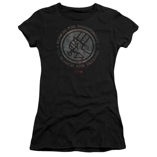 Hellboy Ii - Bprd Stone - Short Sleeve Junior Sheer - Black T-shirt