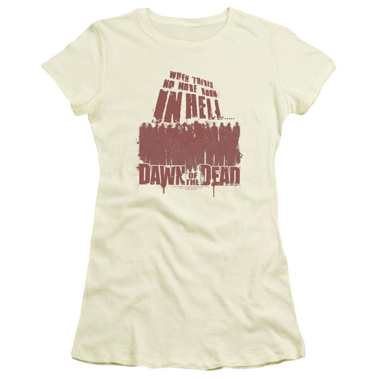 Dawn Of The Dead -  No More Room - Short Sleeve Junior Sheer - Cream - Sm - Cream T-shirt