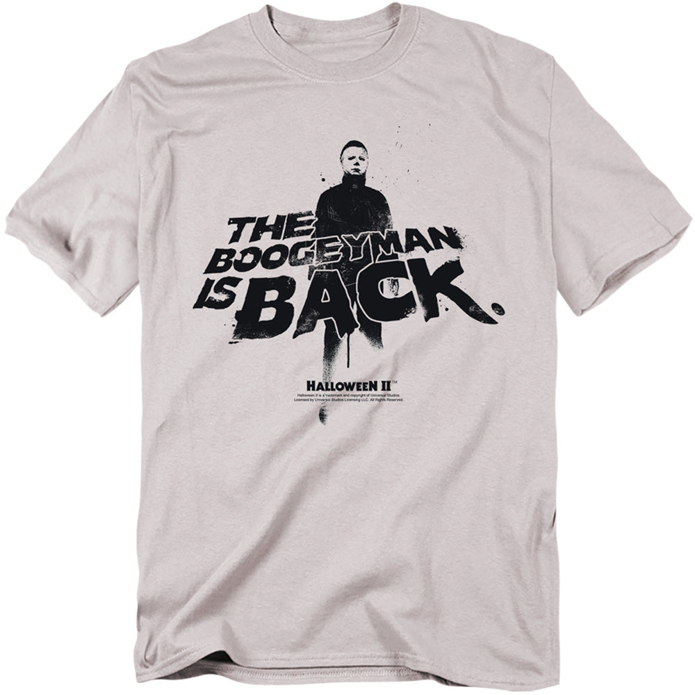 Halloween Ii - Boogeyman - Short Sleeve Adult 18/1 - Silver - Sm - Silver T-shirt
