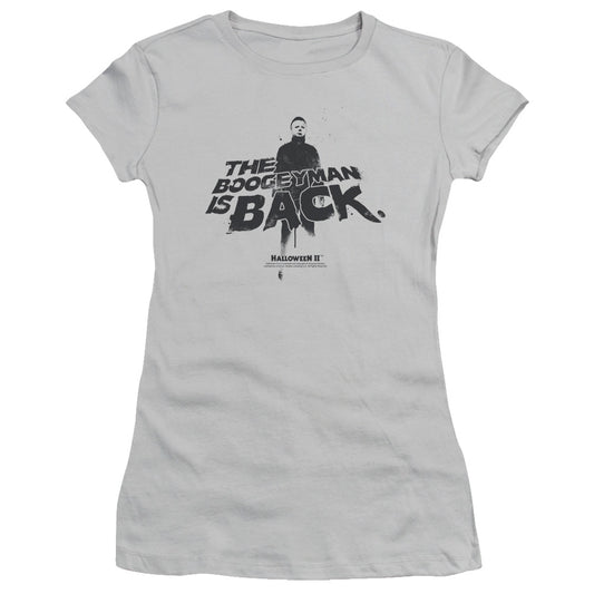 Halloween Ii - Boogeyman - Short Sleeve Junior Sheer - Silver - Md - Silver T-shirt