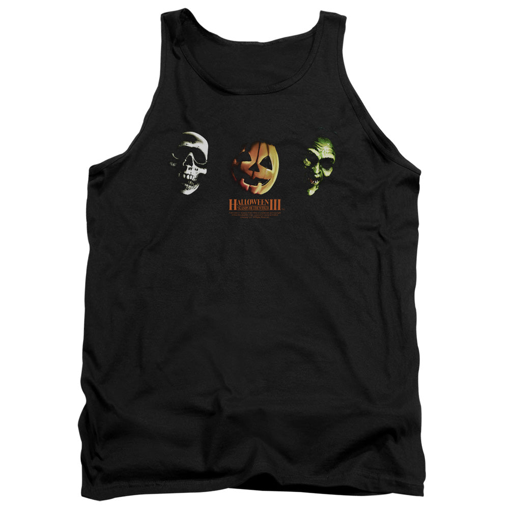 Halloween Iii - Three Masks - Adult Tank - Black