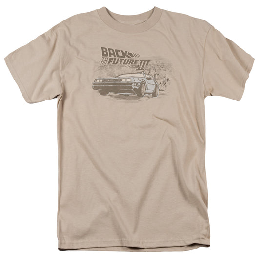 Back To The Future Iii - Carboys And Indians - Short Sleeve Adult 18/1 - Sand - Md - Sand T-shirt