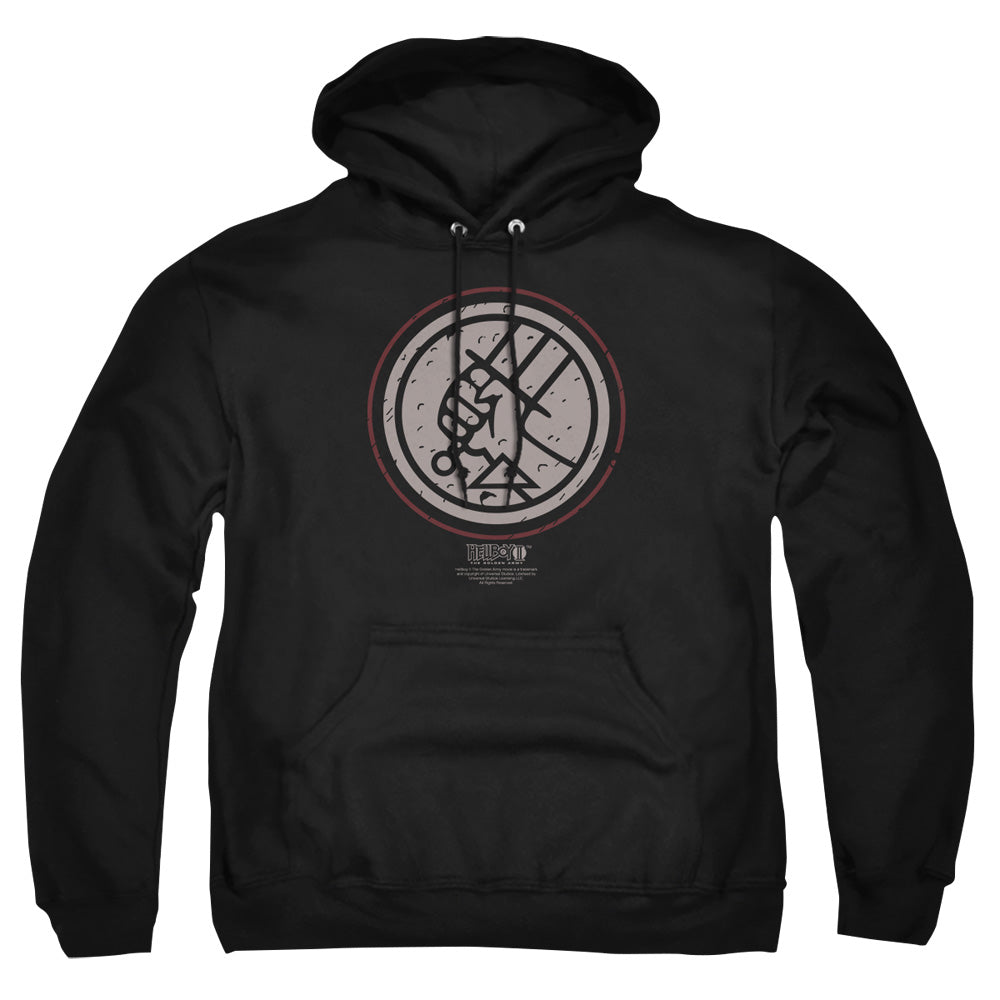 Hellboy Ii - Mignola Style Logo - Adult Pull-over Hoodie - Black