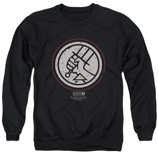 Hellboy Ii - Mignola Style Logo - Adult Crewneck Sweatshirt - Black