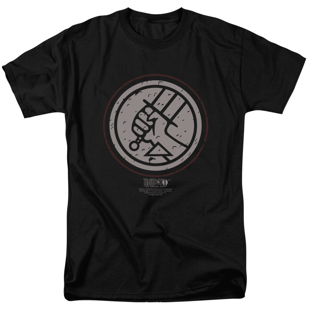 Hellboy Ii - Mignola Style Logo - Short Sleeve Adult 18/1 - Black T-shirt