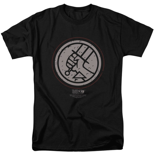 Hellboy Ii - Mignola Style Logo - Short Sleeve Adult 18/1 - Black T-shirt