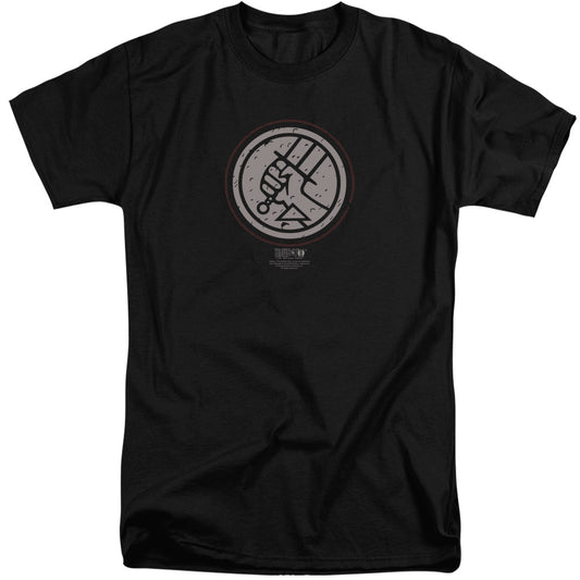 Hellboy Ii - Mignola Style Logo - Short Sleeve Adult Tall - Black T-shirt