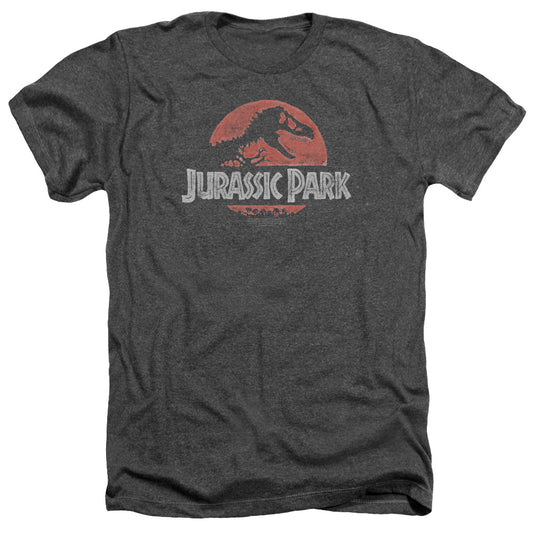 Jurassic Park - Faded Logo - Adult Heather - Charcoal