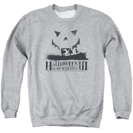 Halloween Iii - Silhouette - Adult Crewneck Sweatshirt - Athletic Heather