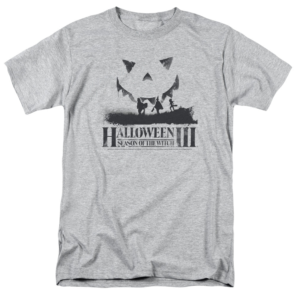 Halloween Iii - Silhouette - Short Sleeve Adult 18/1 - Athletic Heather T-shirt
