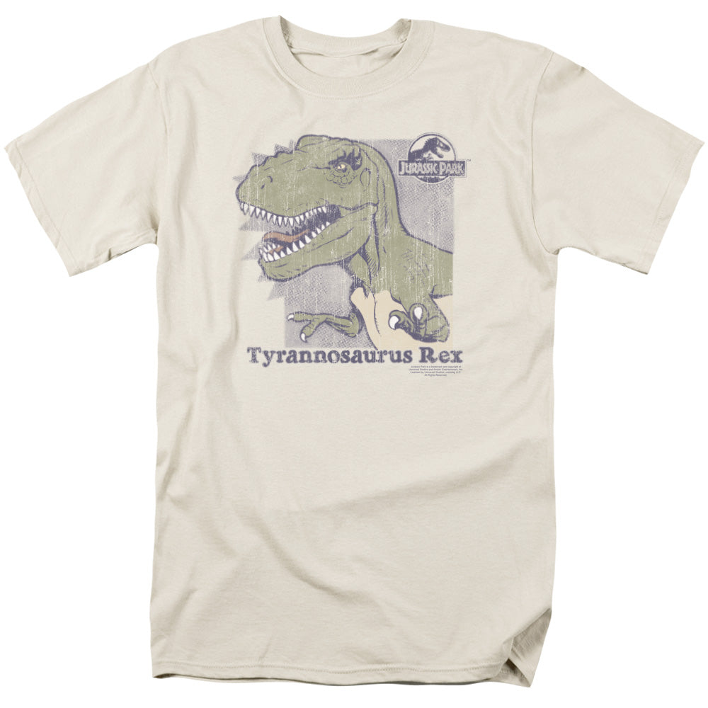 Jurassic Park - Retro Rex - Short Sleeve Adult 18/1 - Cream T-shirt
