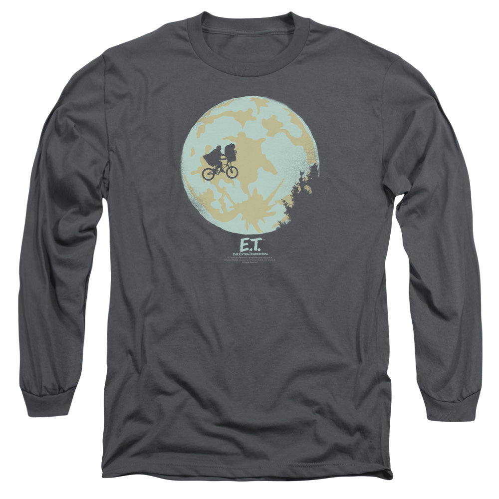 Et - In The Moon - Long Sleeve Adult 18/1 - Charcoal - Sm - Charcoal T-shirt